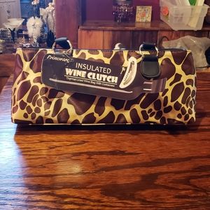 Primeware leapard print insulated wine travel bag